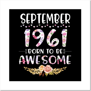 Happy Birthday 59 Years old to me you nana mommy daughter September 1961 Born To Be Awesome Posters and Art